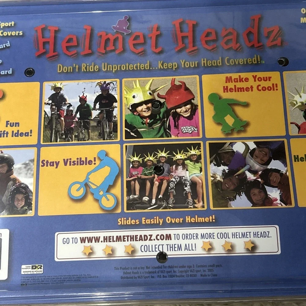Helmet Headz Multi-Sport kids Helmet Covers 2 OSFA Puffer Fish Jester Costume